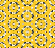 Abstract colorful doodle geometric flower seamless pattern. Floral background. Kaleidoscope mosaic, geo tile of thin line ornament. vector