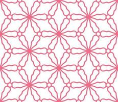 Abstract colorful doodle geometric flower seamless pattern. Floral background. Kaleidoscope mosaic, geo tile of thin line ornament. vector