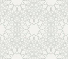 Abstract colorful doodle geometric flower seamless pattern. Floral background. Kaleidoscope mosaic, geo tile of thin line ornament. vector