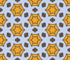 Abstract colorful doodle geometric flower seamless pattern. Floral background. Kaleidoscope mosaic, geo tile of thin line ornament. vector