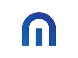 Letter M line Linear creative minimal gradient color vector logo design