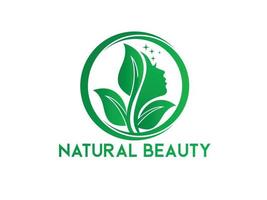 diseño de logotipo de vector de belleza natural moderna