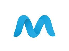 Meta M logo design vector