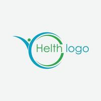 logotipo creativo de salud médica. icono de vector blanco y negro