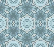 Abstract colorful doodle geometric flower seamless pattern. Floral background. Kaleidoscope mosaic, geo tile of thin line ornament. vector