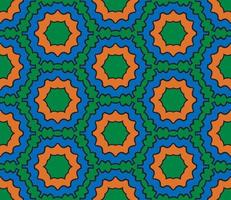 Abstract colorful doodle geometric flower seamless pattern. Floral background. Kaleidoscope mosaic, geo tile of thin line ornament. vector