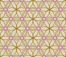 Abstract colorful doodle geometric flower seamless pattern. Floral background. Kaleidoscope mosaic, geo tile of thin line ornament. vector