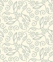 Abstract hand drawn doodle thin line wavy seamless pattern. Curly linear messy background. vector