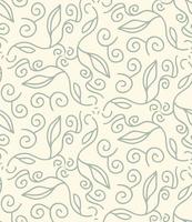 Abstract hand drawn doodle thin line wavy seamless pattern. Curly linear messy background. vector