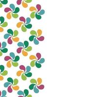 Abstract colorful seamless pattern with swirls. Abstract flowers on a white background. vector