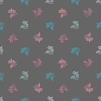 Seamless pattern with tropical, succulent plants, bushes. Floral ornament on a white background. vector