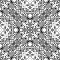 Abstract floral damask seamless pattern. Fantasy tile background. Flower, leaf mosaic. Wrapping paper. vector