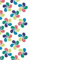 Abstract colorful seamless pattern with swirls. Abstract flowers on a white background. vector