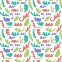 Abstract seamless pattern with unusual  shapes. Flourish background. vector