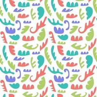 Abstract seamless pattern with unusual  shapes. Flourish background. vector