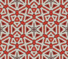 Abstract colorful doodle geometric flower seamless pattern. Floral background. Kaleidoscope mosaic, geo tile of thin line ornament. vector