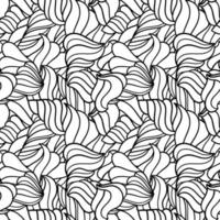 Cute linear wavy doodle seamless pattern. Hand drawn stripped background. Infinity geometric wrapping paper, fabric, textile. vector