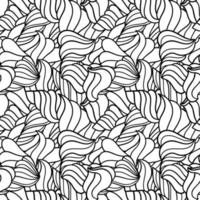 Cute linear wavy doodle seamless pattern. Hand drawn stripped background. Infinity geometric wrapping paper, fabric, textile. vector