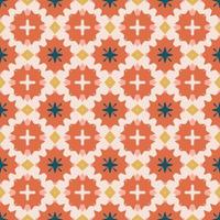 Abstract geometric seamless pattern with uneven shapes. Colorful tile, mosaic background. vector