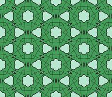 Abstract colorful doodle geometric flower seamless pattern. Floral background. Kaleidoscope mosaic, geo tile of thin line ornament. vector