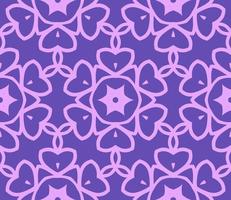Abstract colorful doodle geometric flower seamless pattern. Floral background. Kaleidoscope mosaic, geo tile of thin line ornament. vector