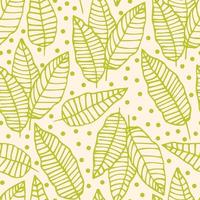 Tropical background with hand drawn palm leaves. Tropic seamless pattern. vector