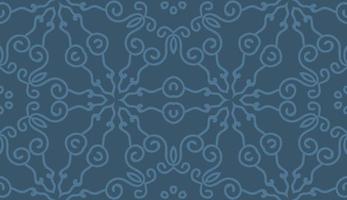 Abstract colorful doodle geometric flower seamless pattern. Floral background. Kaleidoscope mosaic, geo tile of thin line ornament. vector