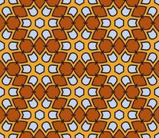 Abstract colorful doodle geometric flower seamless pattern. Floral background. Kaleidoscope mosaic, geo tile of thin line ornament. vector
