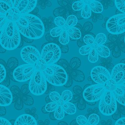 Seamless hand drawn doodle floral pattern. Flower background.