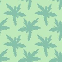 Tropical summer background with palm trees, floral seamless pattern. vector