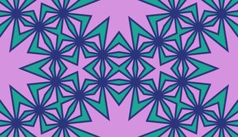 Abstract colorful doodle geometric flower seamless pattern. Floral background. Kaleidoscope mosaic, geo tile of thin line ornament. vector
