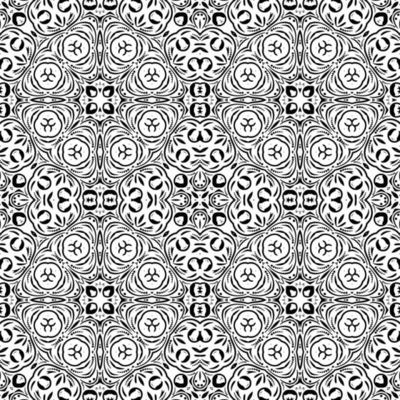 Abstract curly shapes seamless pattern. Swirl background. Ornamental backdrop. Cover, card.