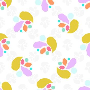 patrón abstracto sin fisuras con coloridos trazos y gotas dibujados a mano vector