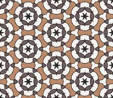 Abstract colorful doodle geometric flower seamless pattern. Floral background. Kaleidoscope mosaic, geo tile of thin line ornament. vector
