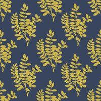 Tree leaves and branches seamless pattern. Floral background, wrapping paper, wallpaper, fabric. vector
