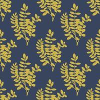 Tree leaves and branches seamless pattern. Floral background, wrapping paper, wallpaper, fabric. vector