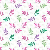 Floral seamless pattern with branches and leaves. vector