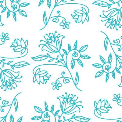 Fantasy tropical flowers. Floral seamless pattern.