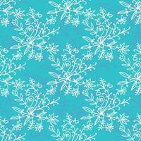 Floral damask seamless pattern with branches and flowers. vector