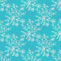 Floral damask seamless pattern with branches and flowers. vector