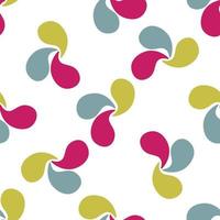 Abstract colorful seamless pattern with swirls. Abstract flowers on a white background. vector