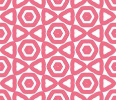 Abstract colorful doodle geometric flower seamless pattern. Floral background. Kaleidoscope mosaic, geo tile of thin line ornament. vector