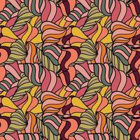 Cute linear wavy doodle seamless pattern. Hand drawn stripped background. Infinity geometric wrapping paper, fabric, textile. vector
