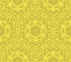 Abstract colorful doodle geometric flower seamless pattern. Floral background. Kaleidoscope mosaic, geo tile of thin line ornament. vector