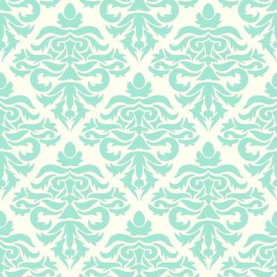 Colorful floral damask seamless pattern with fantasy flowers, leaves.