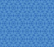 Abstract colorful doodle geometric flower seamless pattern. Floral background. Kaleidoscope mosaic, geo tile of thin line ornament. vector