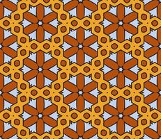 Abstract colorful doodle geometric flower seamless pattern. Floral background. Kaleidoscope mosaic, geo tile of thin line ornament. vector