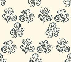 Abstract curly seamless pattern with swirls. Hexagonal ornament. Floral background. vector