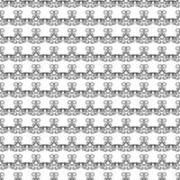Black thin line damask halftone ornament seamless pattern. Floral background of black and white baroque with curls. vector