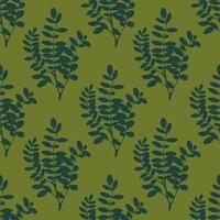 Tree leaves and branches seamless pattern. Floral background, wrapping paper, wallpaper, fabric. vector